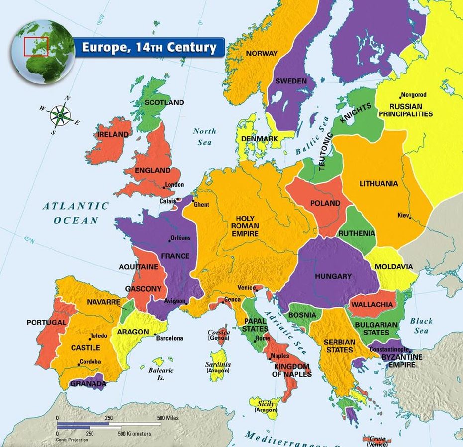 Medieval Europe Map Activity and Quiz, Google Version Included